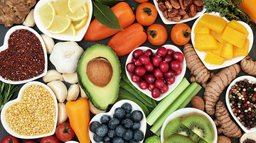 Picture of a variety of healthy foods